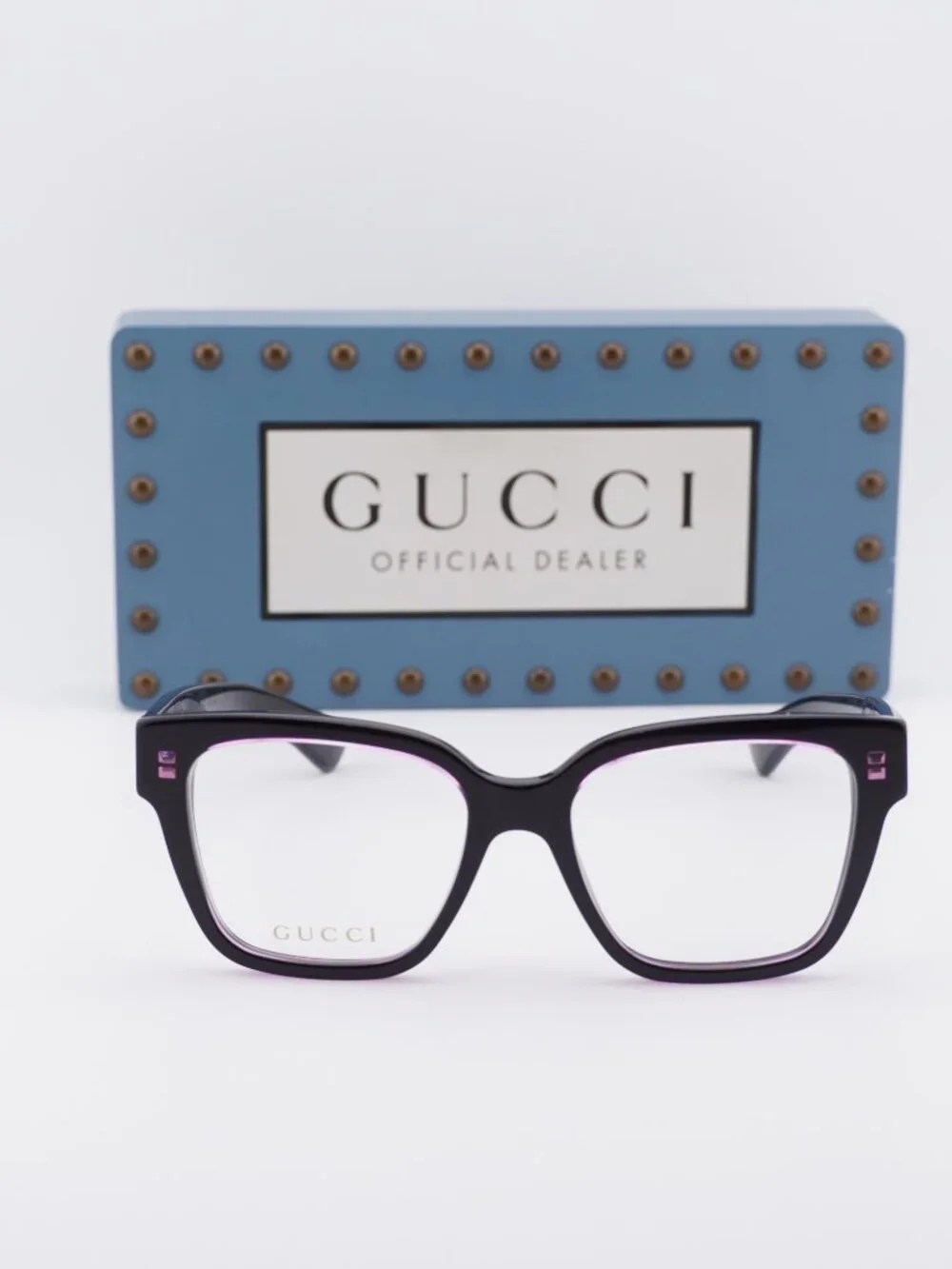 Gucci GG1791O 003 Square Eyeglasses - Black/Pink 51mm
